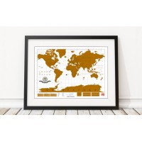 Карта мира с золотистым стирающимся слоем «True Map»